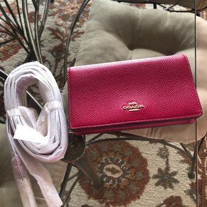 Coach Convertible Belt Bag in  Bright Cherry Red